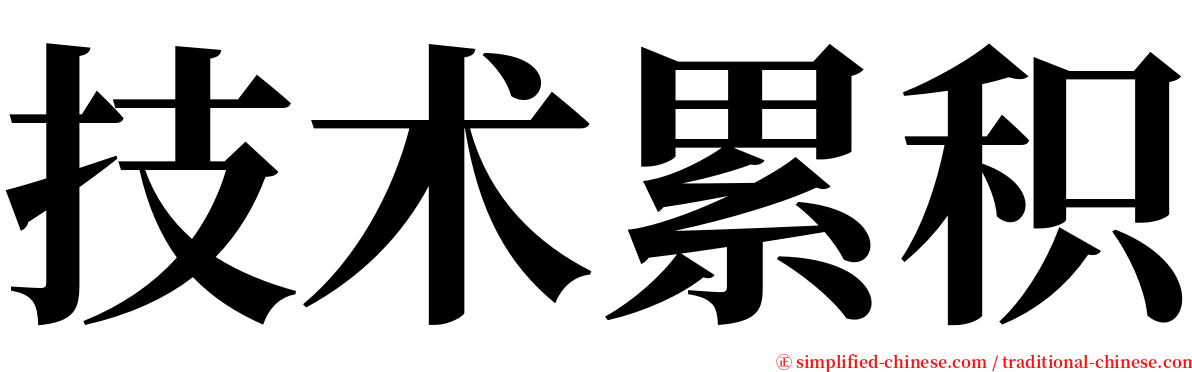 技术累积 serif font