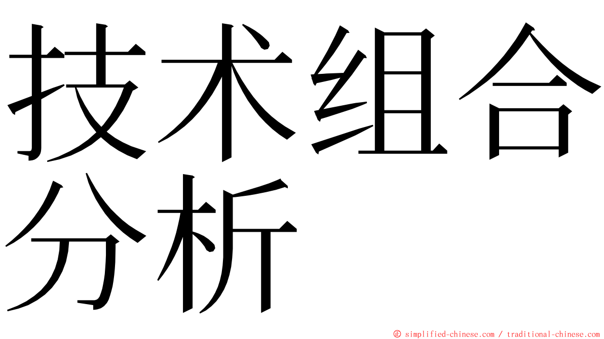 技术组合分析 ming font