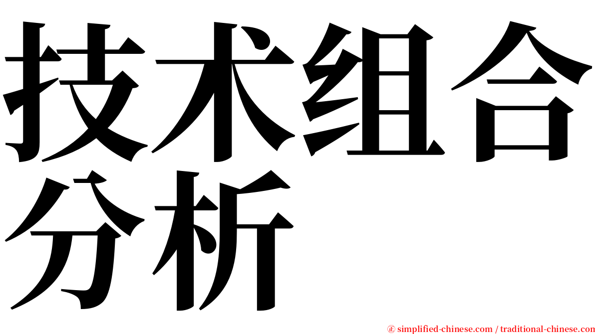 技术组合分析 serif font