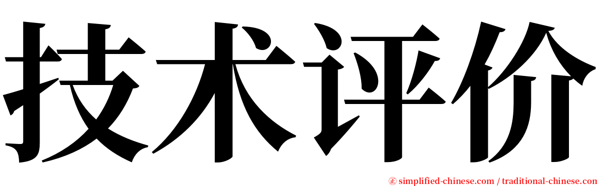 技术评价 serif font