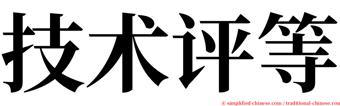 技术评等 serif font