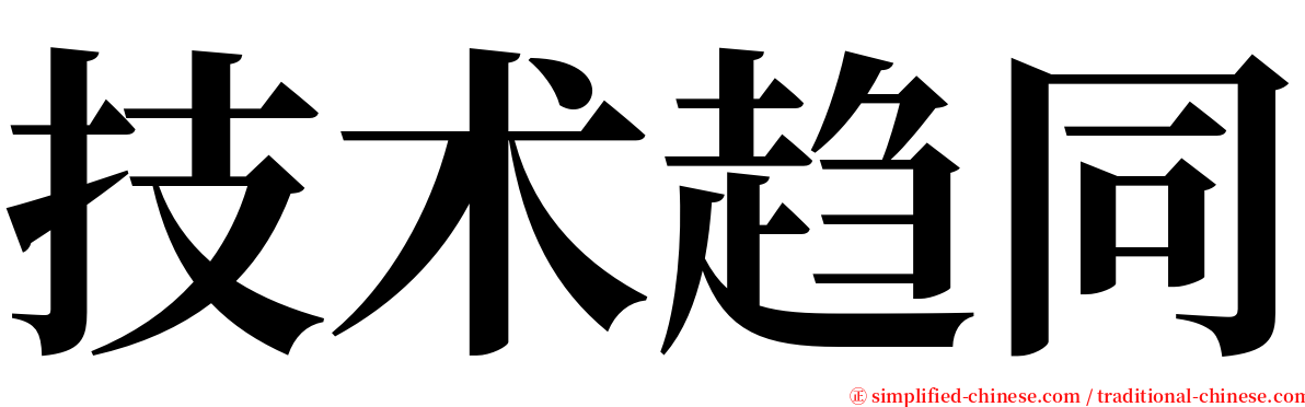 技术趋同 serif font