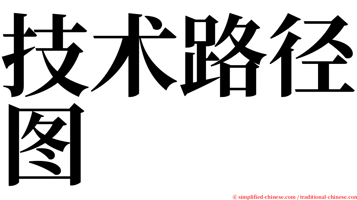 技术路径图 serif font