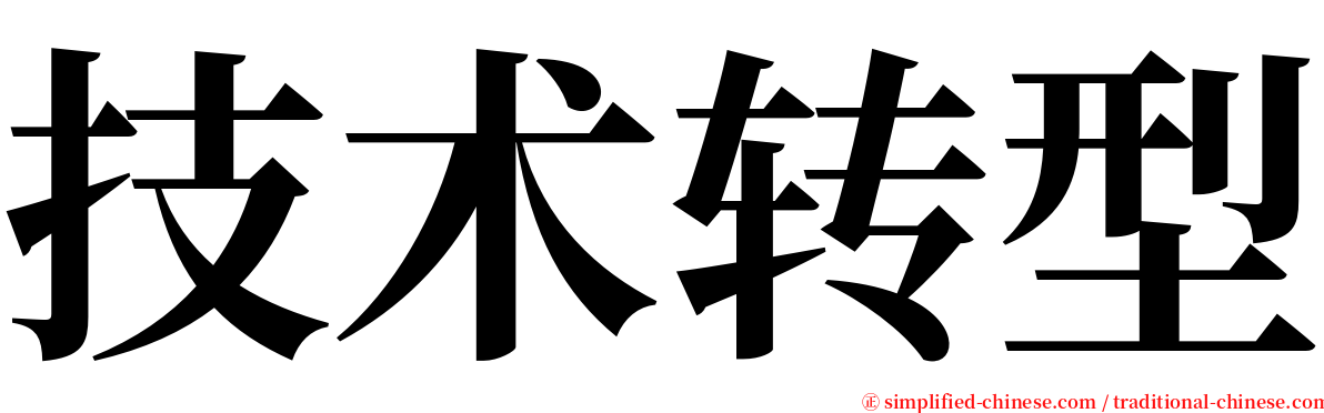 技术转型 serif font