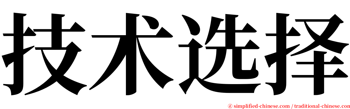 技术选择 serif font