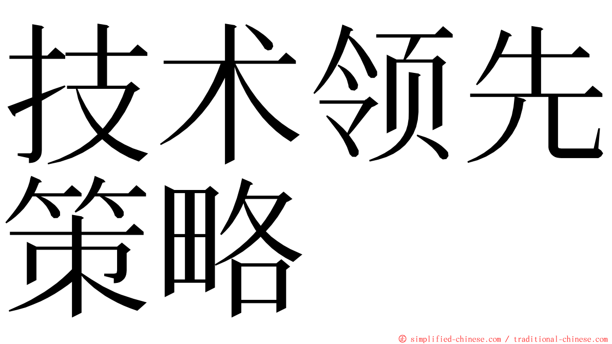 技术领先策略 ming font