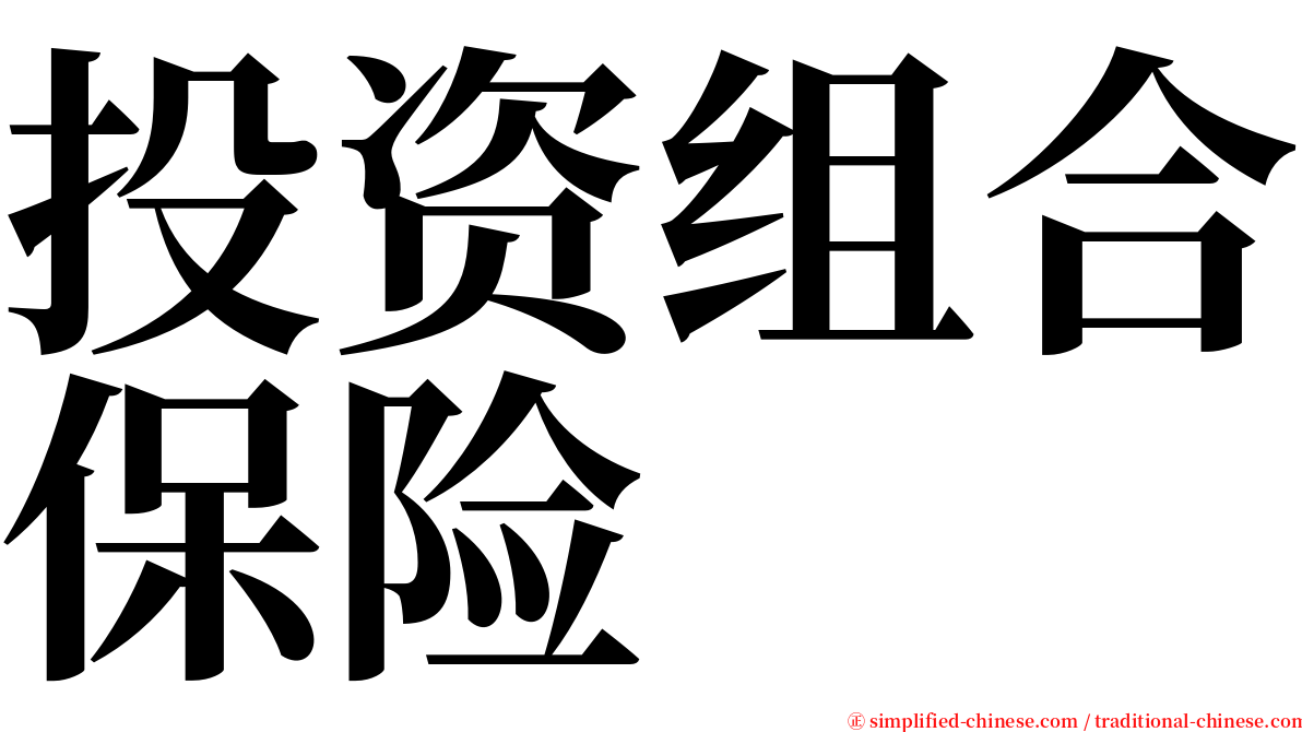 投资组合保险 serif font