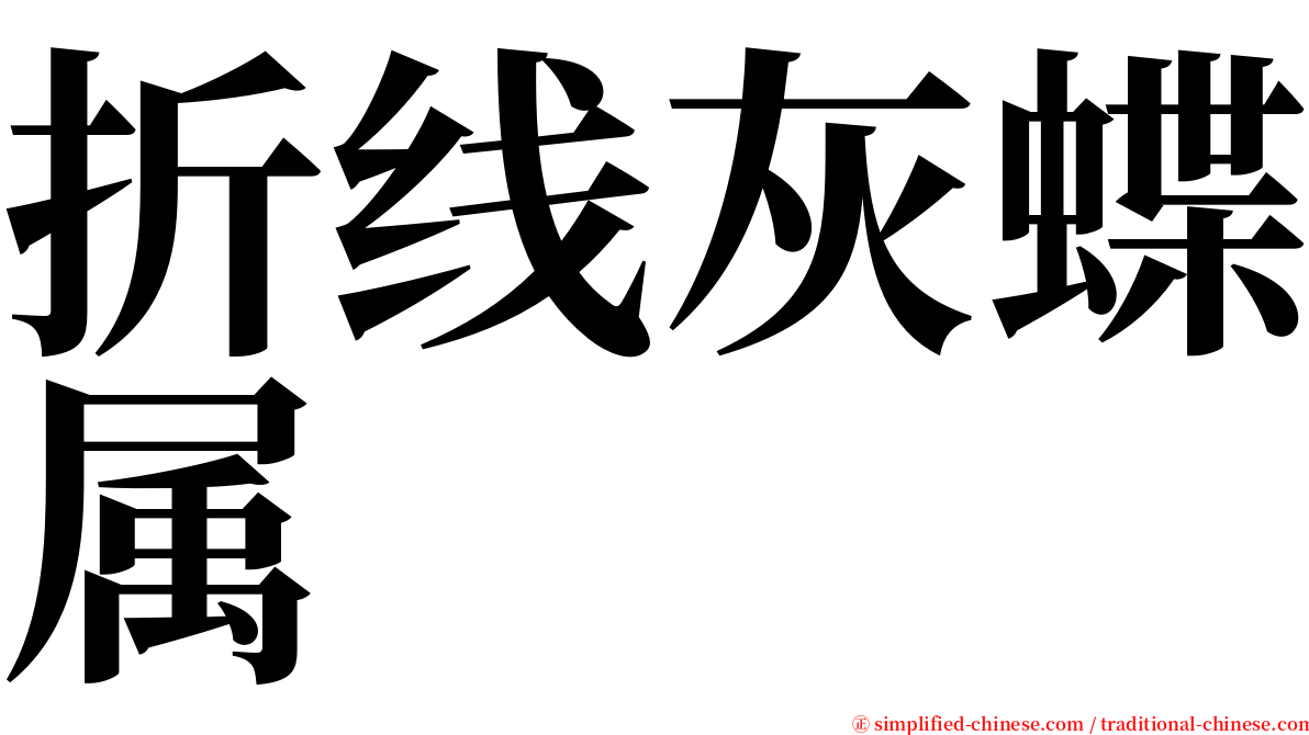 折线灰蝶属 serif font