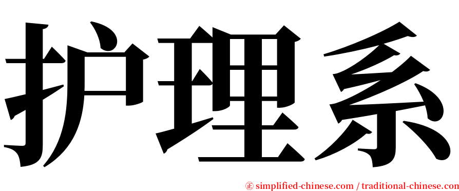 护理系 serif font