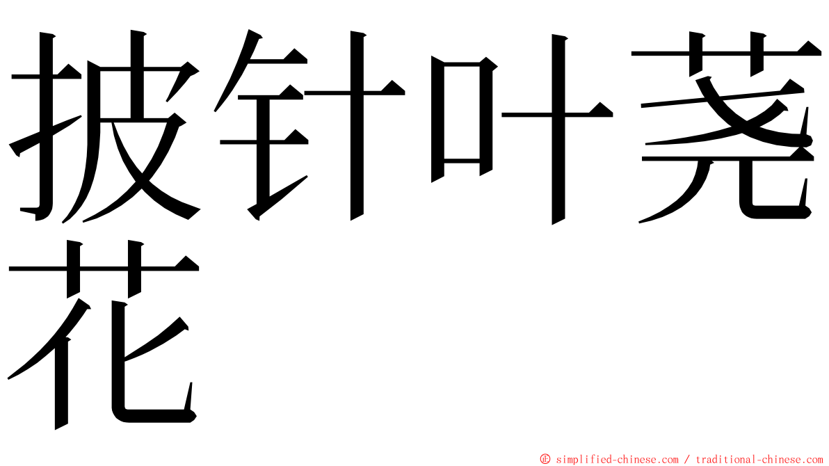 披针叶荛花 ming font