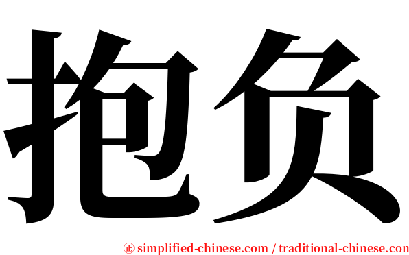 抱负 serif font