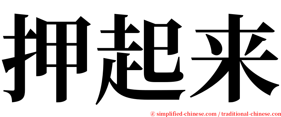 押起来 serif font