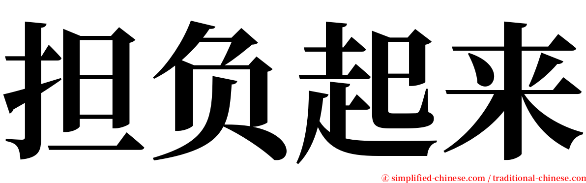 担负起来 serif font