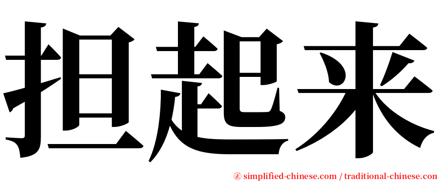 担起来 serif font