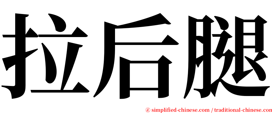 拉后腿 serif font