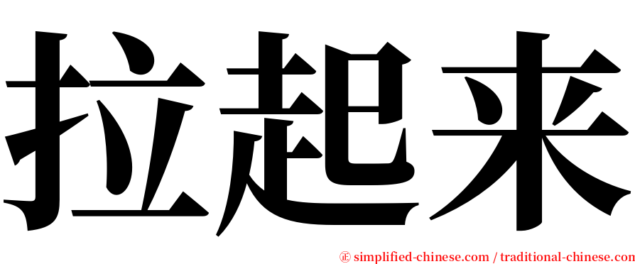 拉起来 serif font