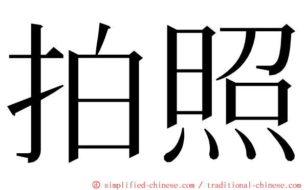 拍照 ming font