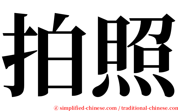 拍照 serif font
