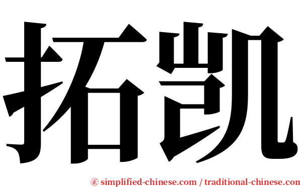 拓凯 serif font