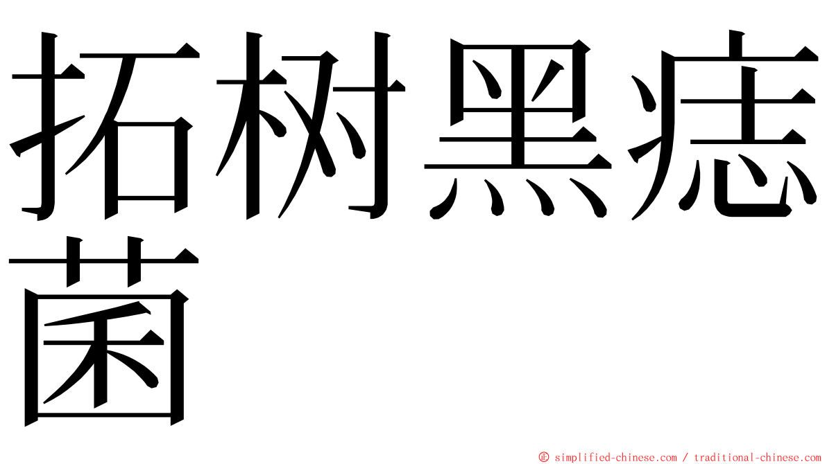 拓树黑痣菌 ming font
