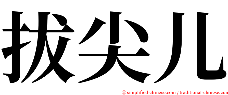 拔尖儿 serif font