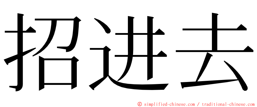 招进去 ming font