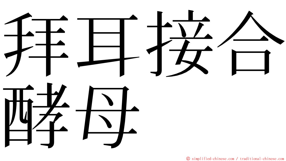 拜耳接合酵母 ming font