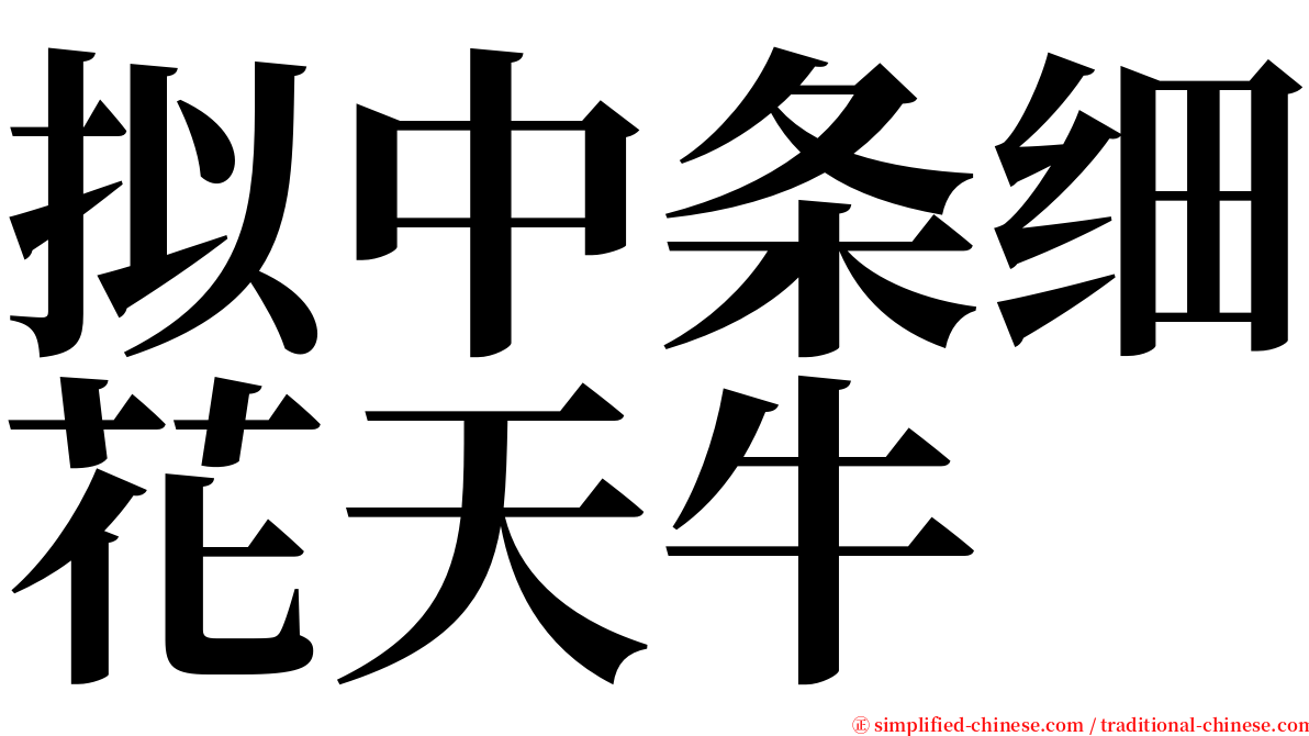 拟中条细花天牛 serif font