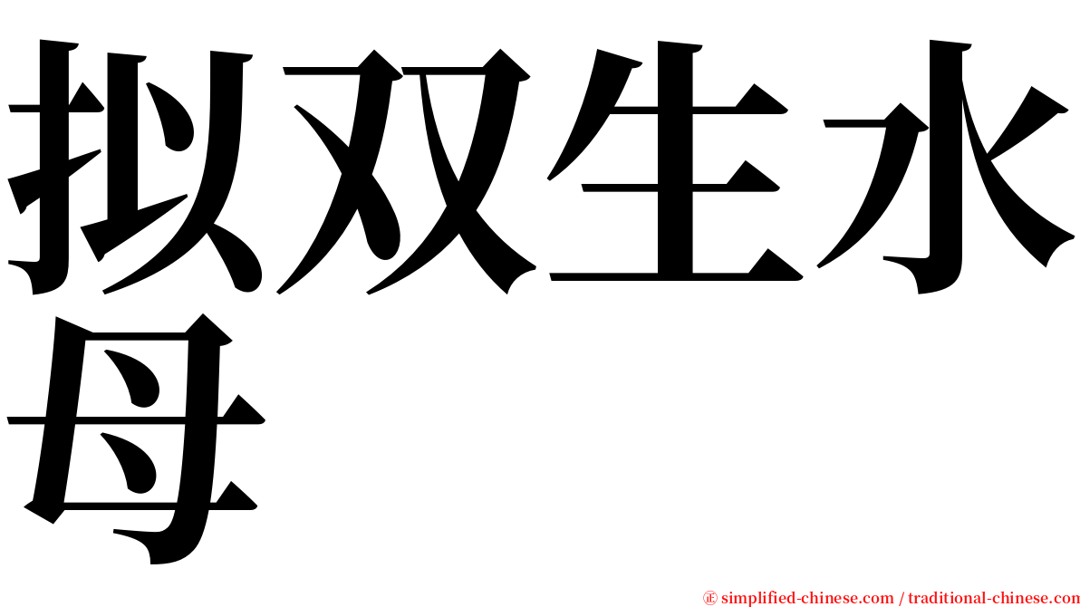 拟双生水母 serif font