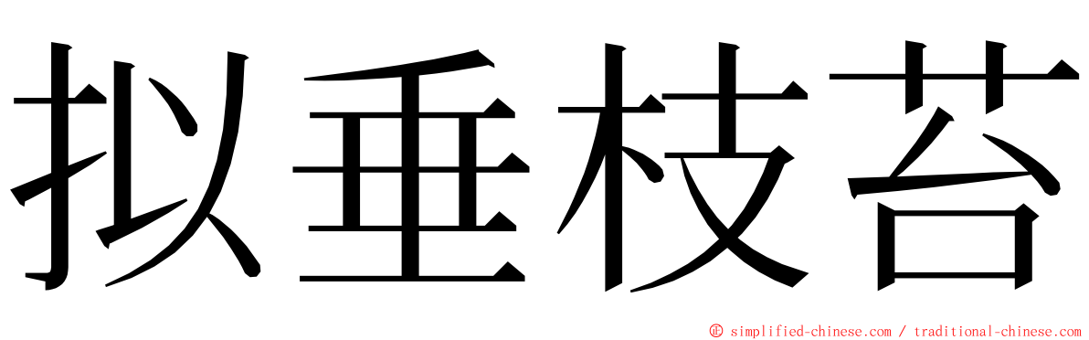 拟垂枝苔 ming font