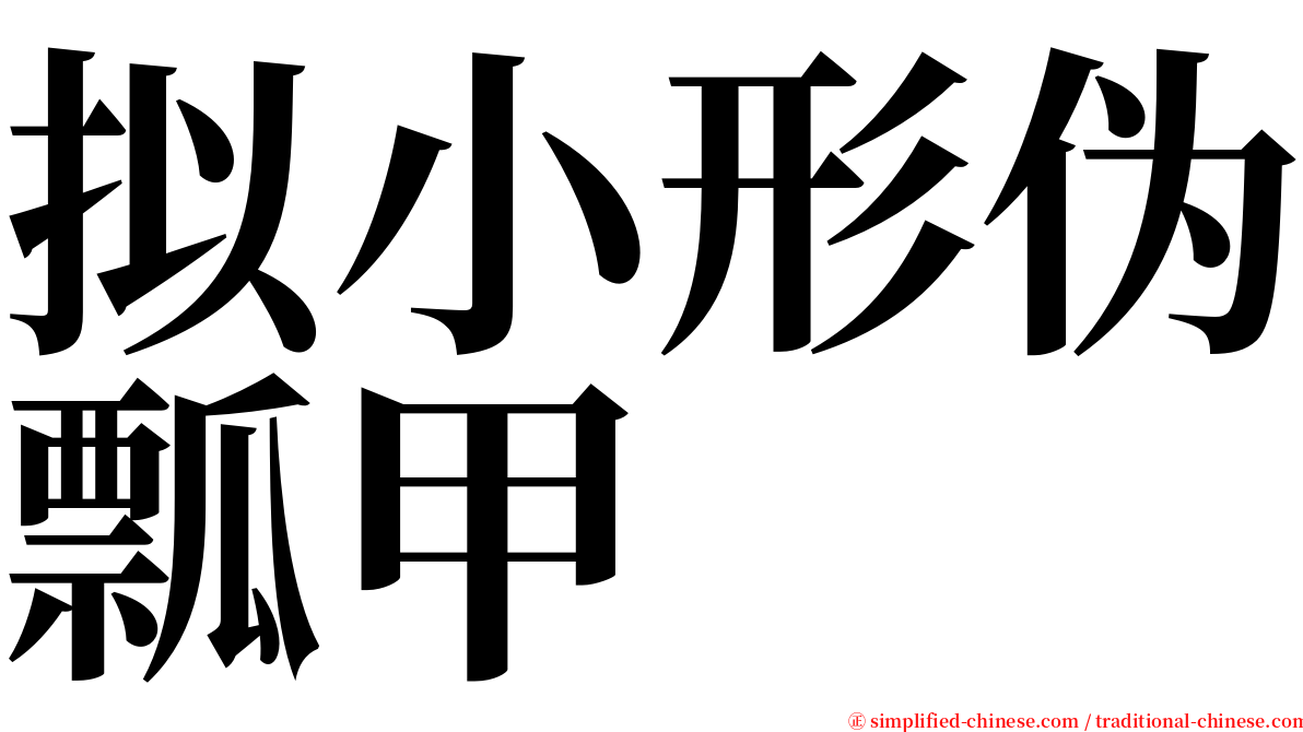 拟小形伪瓢甲 serif font