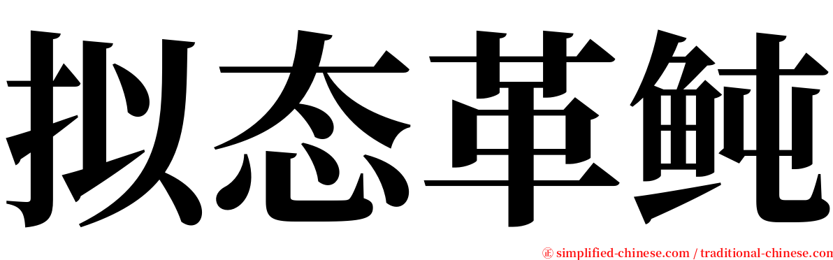 拟态革鲀 serif font