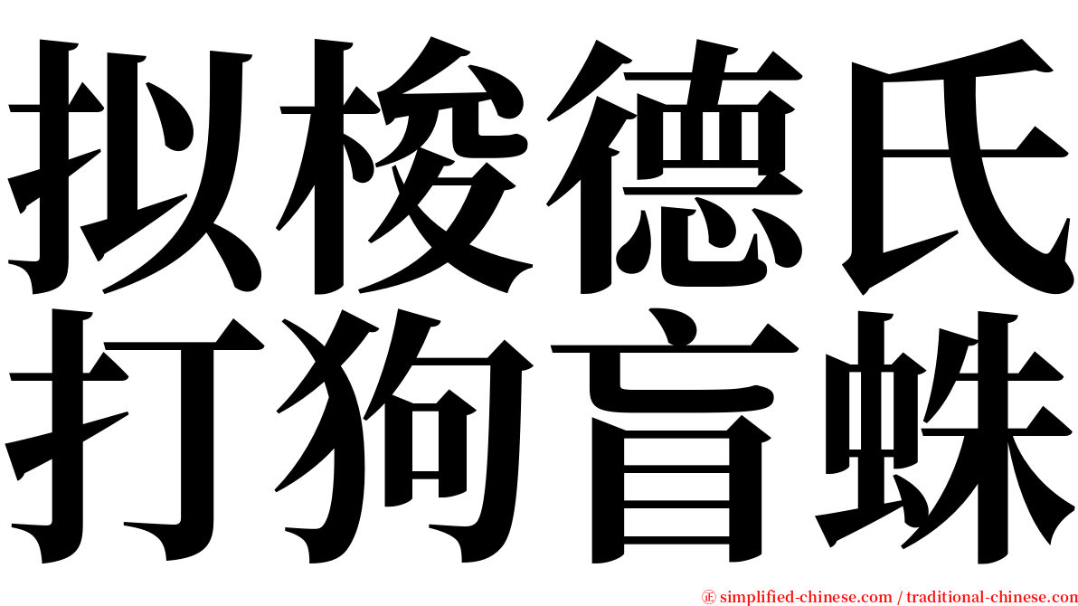 拟梭德氏打狗盲蛛 serif font