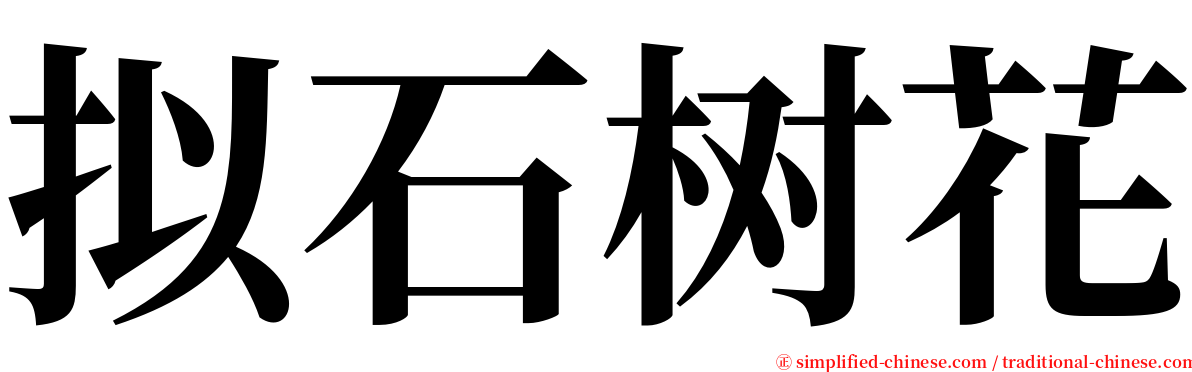 拟石树花 serif font