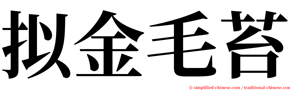 拟金毛苔 serif font