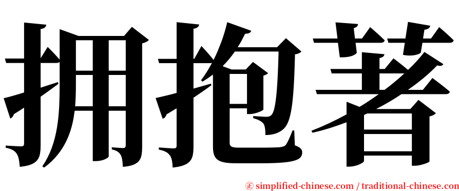 拥抱著 serif font