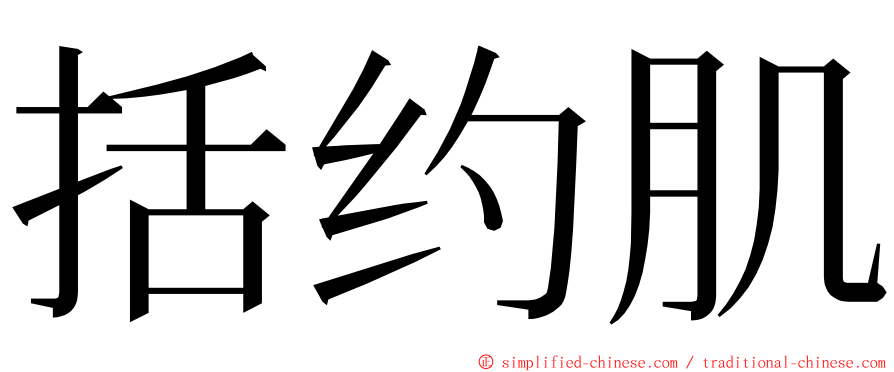 括约肌 ming font