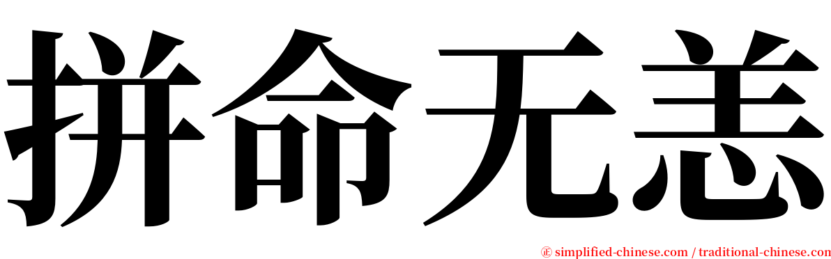 拼命无恙 serif font