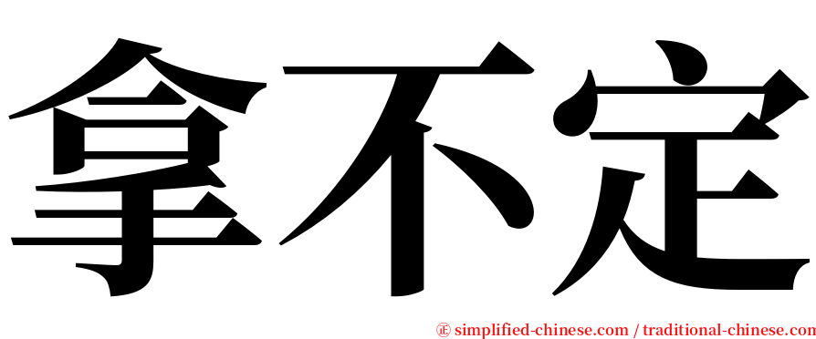 拿不定 serif font