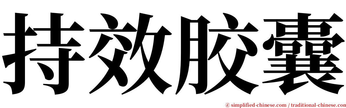 持效胶囊 serif font