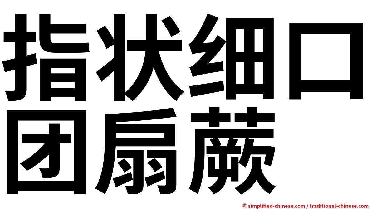 指状细口团扇蕨