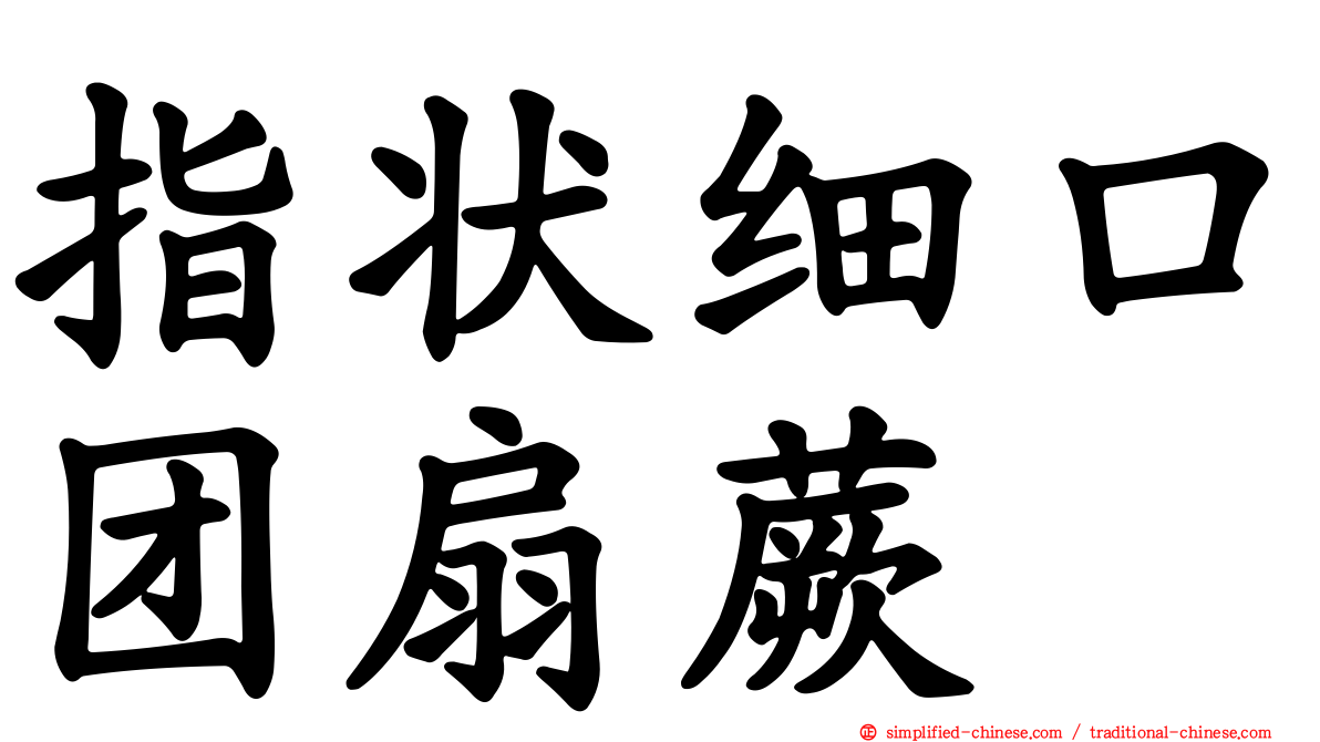指状细口团扇蕨