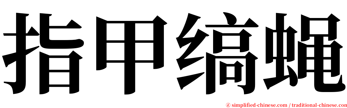 指甲缟蝇 serif font