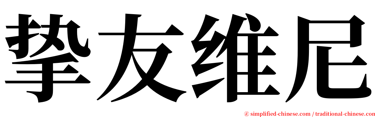 挚友维尼 serif font