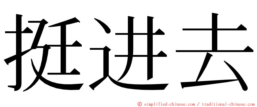 挺进去 ming font