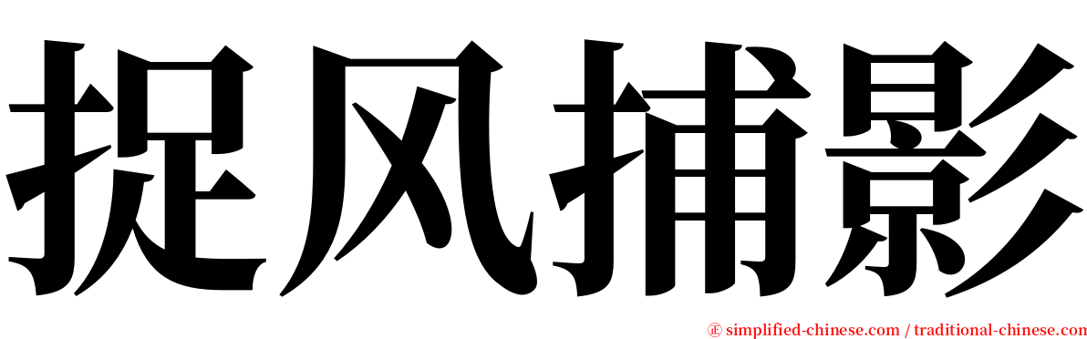 捉风捕影 serif font