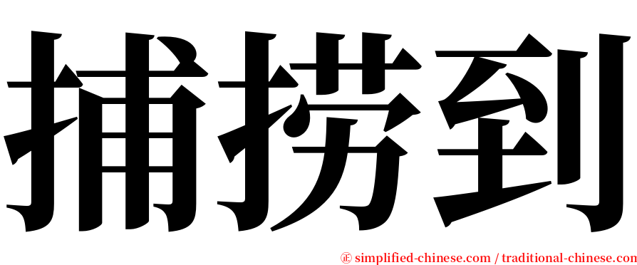 捕捞到 serif font