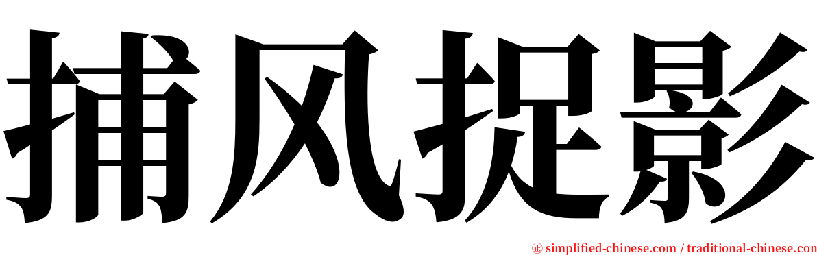 捕风捉影 serif font