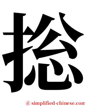 捴 serif font