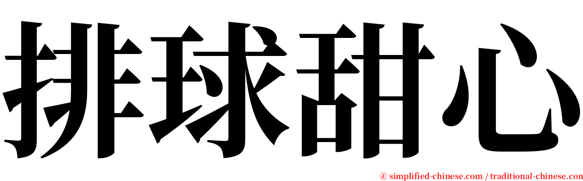 排球甜心 serif font